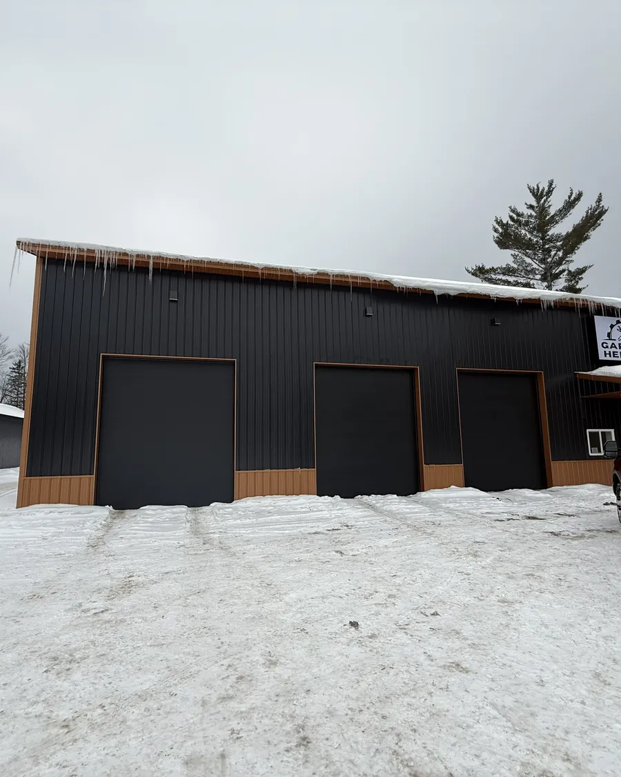 Commercial build-out — three-bay metal shop