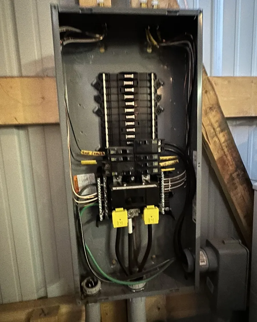 Newly installed 200-amp panel with clean wire-management