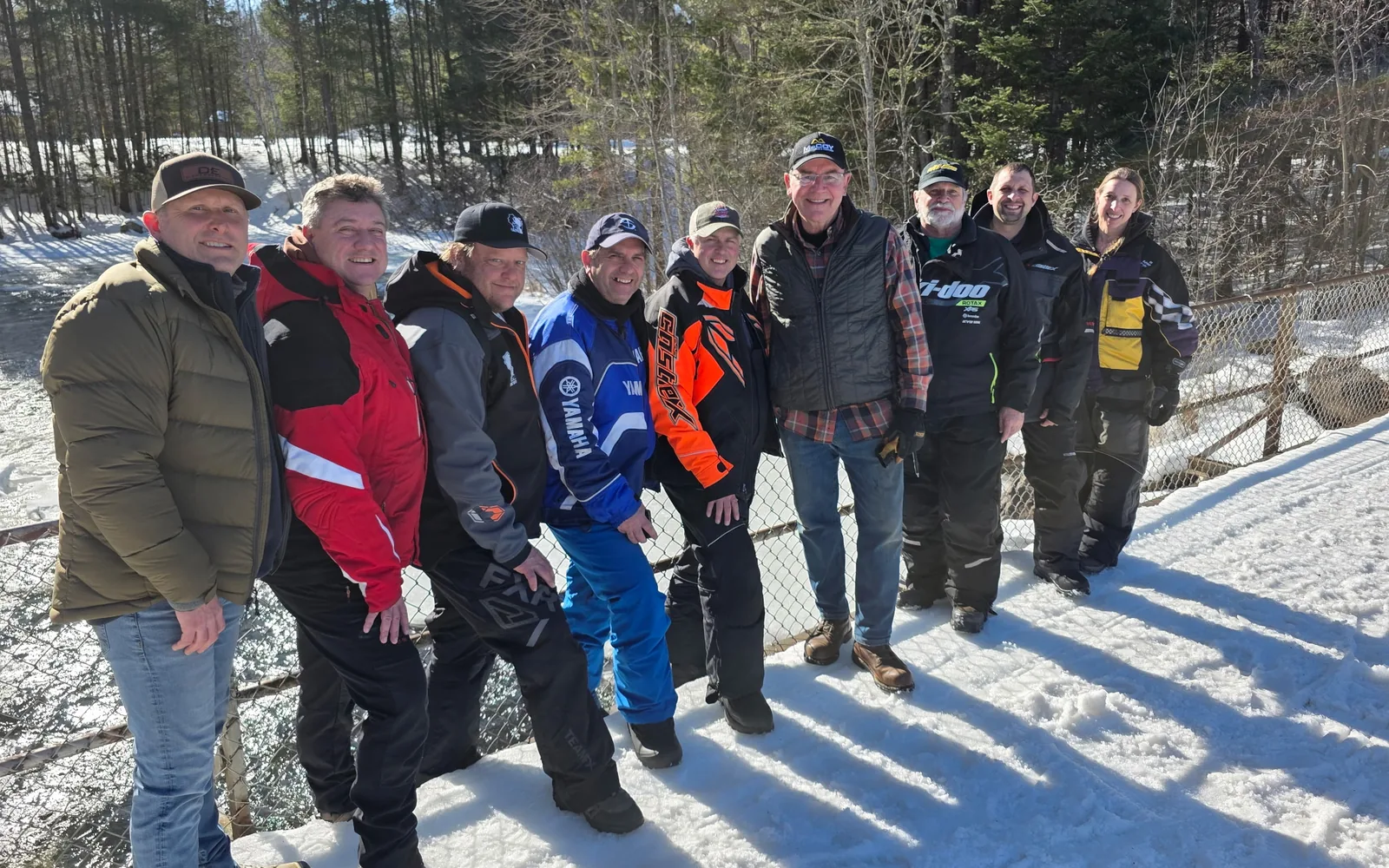 The ICT Electric crew on a winter day in the Northwoods